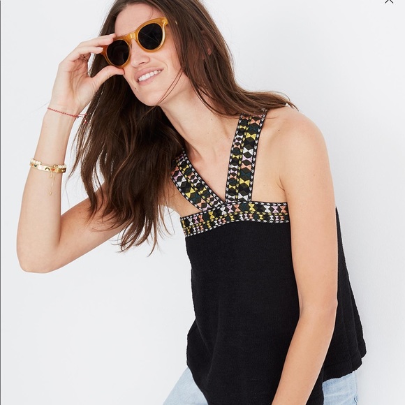 Madewell Embroidered Swing Sweater Tank - Picture 2 of 7